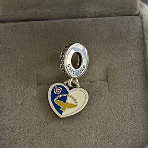 Pandora Azores Flag Exclusive Charm Travel Heart Bead Authentic New with Box